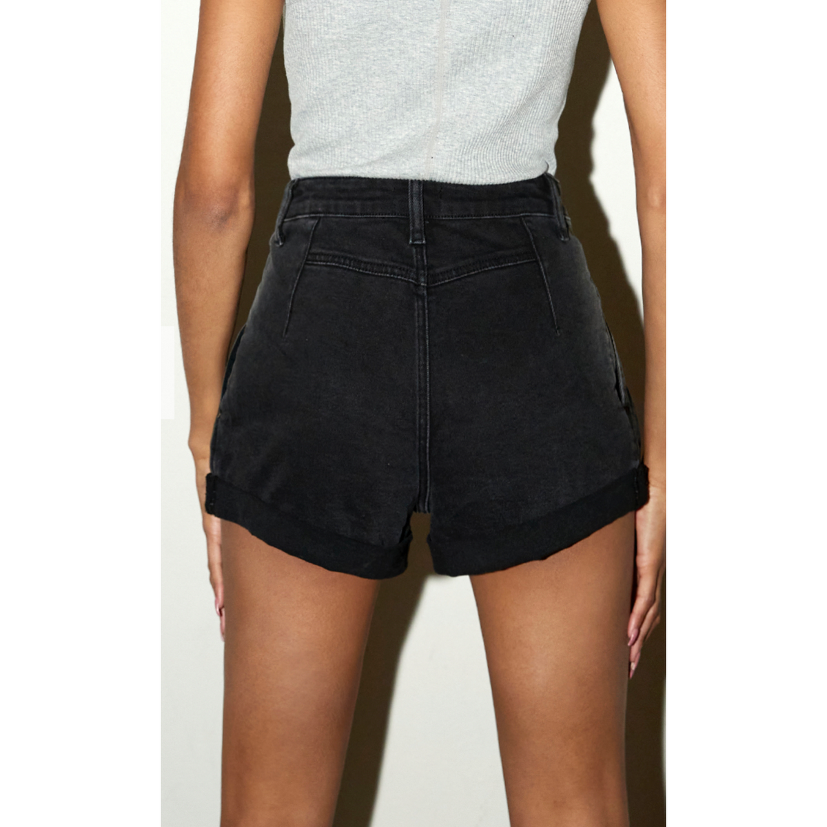 Country Denim Pleated Shorts