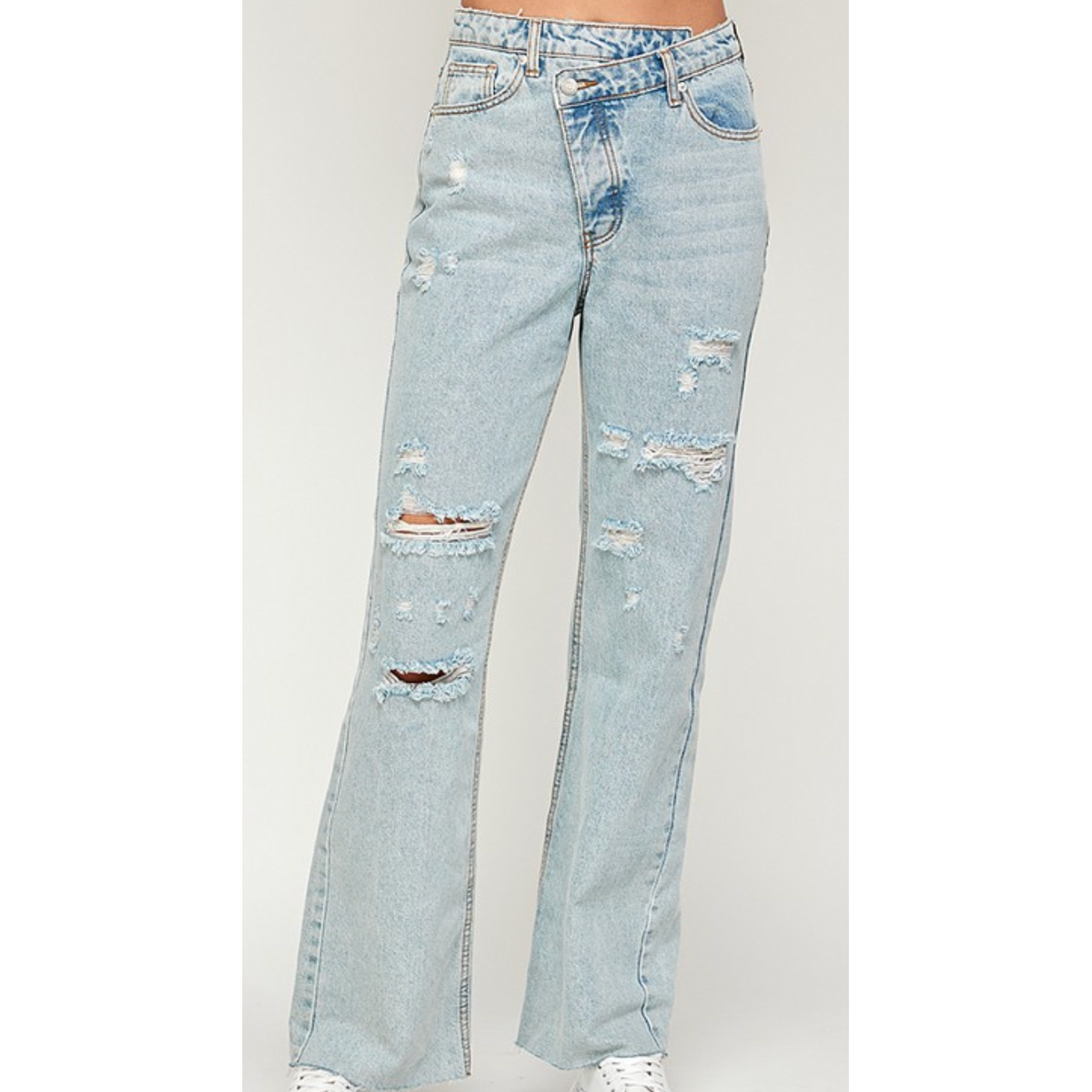 Caydee Cross Waist Denim Jeans