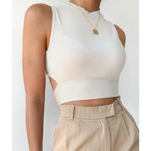 Cropped Open Back Top