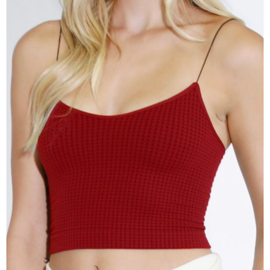 Waffle Crop Cami