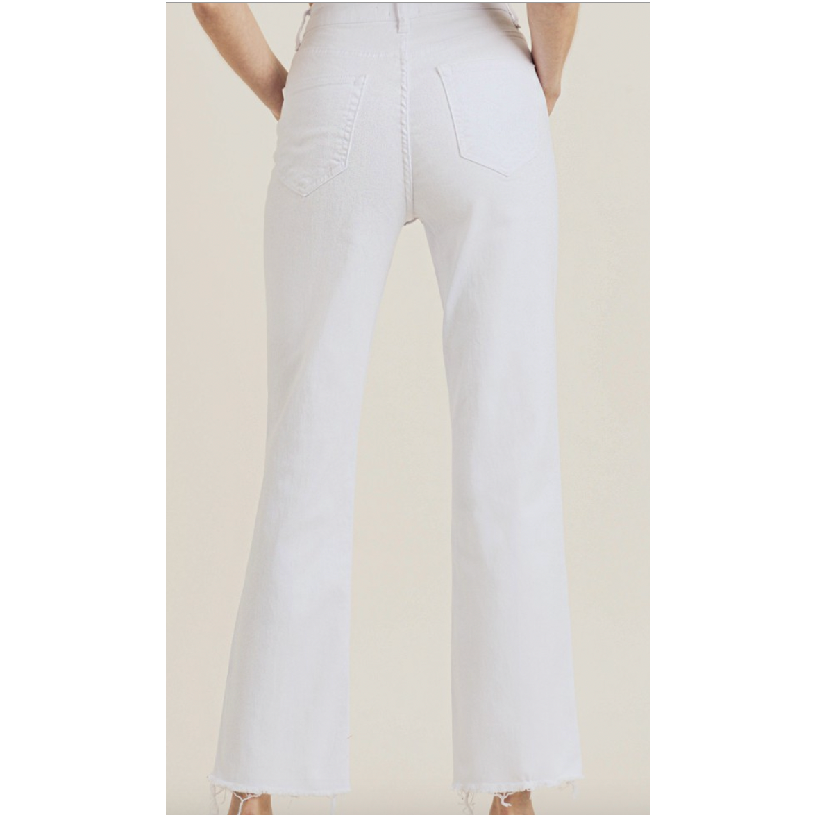 Tara High Waisted White Jeans