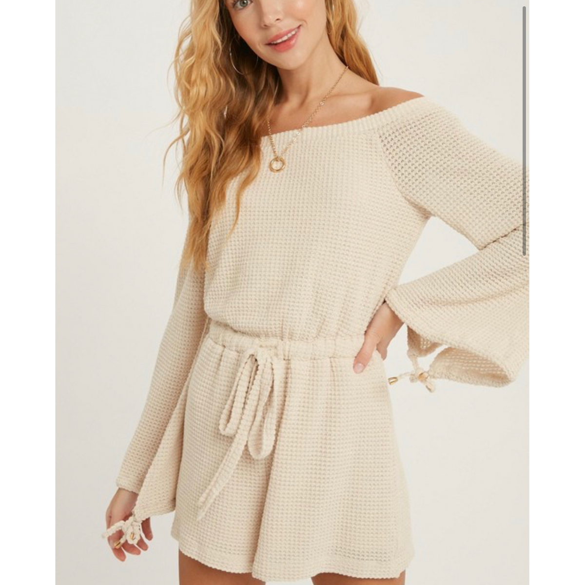 Waffle Knit Romper