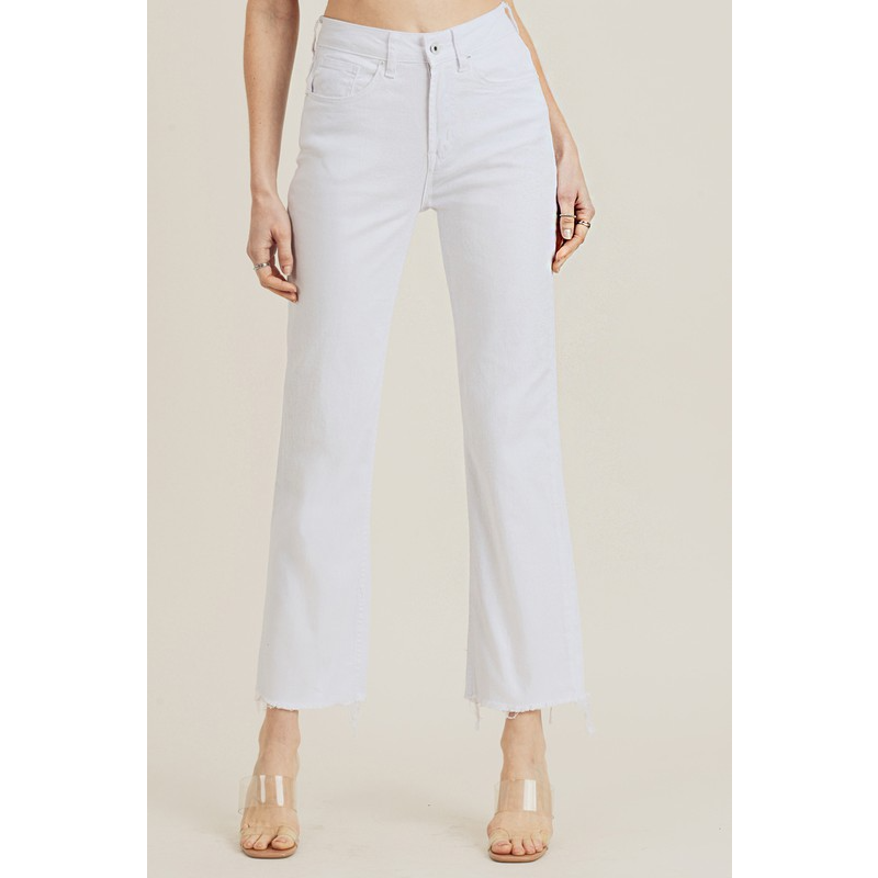 Tara High Waisted White Jeans